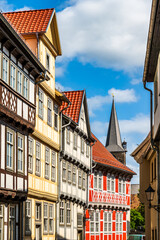 historic buildings at the old town of Quedlinburg - Germany