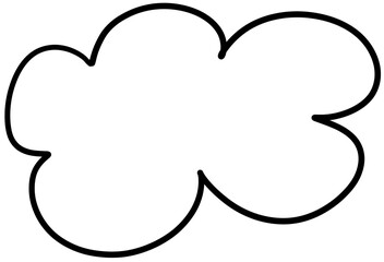 Cloud of a black and white icon