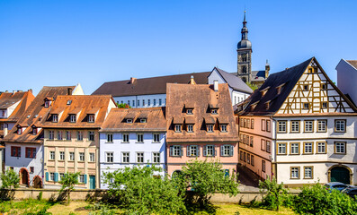 historic buildings at the old town of Bamberg - Germany