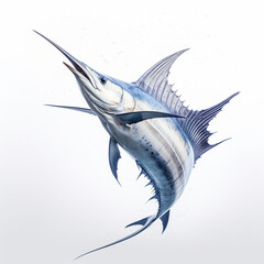 Aquatic Ballet: The Graceful Leap of a Majestic Swordfish , generated by IA