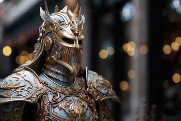 Knight's Inlaid Armor.  Generative AI