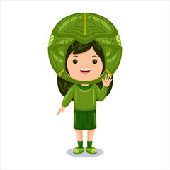 girl kids cabbage character costume