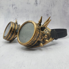 Steampunk goggles. Vintage looking old Steampunk glasses.