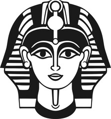 Egyptian pharaoh head symbol