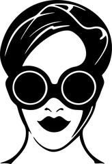 Woman with modern glasses