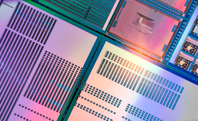 Silicon Wafers and Microcircuits of semiconductor material,used in electronics for the fabrication...