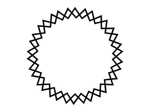 Several lobes are stacked together to form a circle. like a shining sun. Transparent background.