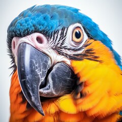 Portrait of a Blue-Throated Macaw