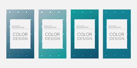 Background banner geometric line gradient color design vector, vertical banner set