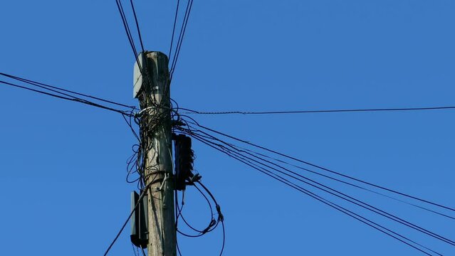 Utility Pole In The Daytime
