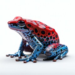 Vibrant Red and Blue Poison Dart Frog