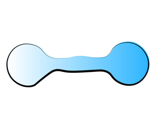 continuous one line drawing of a dumbbell