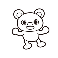 しろくま 全身 イラスト ぬりえ