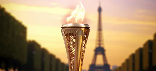 Foto op Aluminium Olympic games flame in Paris concept, AI generated © Frédéric Prochasson