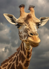 Naklejka premium Giraffe, generative ai 