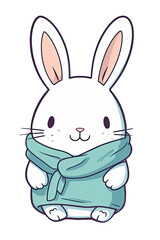 Obraz premium cute bunny on transparent background