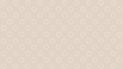 Beige seamless pattern with white circles