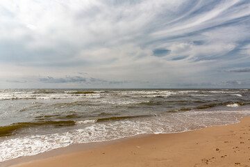 Fototapeta na wymiar The Gulf of Riga by the Baltic Sea