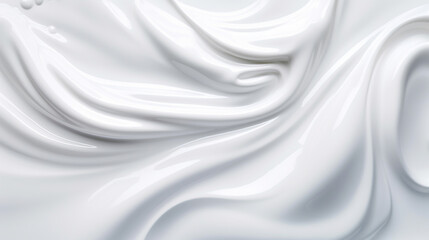 Obraz premium Creamy Delight: White Milk Cream. 