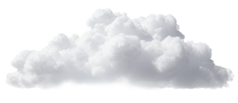 white cloud on transparent background, png