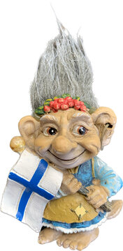 Im&atilde; de geladeira de lembran&ccedil;a, suvenir da Finl&acirc;ndia, gnomo, troll, duende finland&ecirc;s