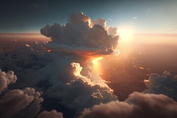 aerial view of a stunning sky, Generative AI