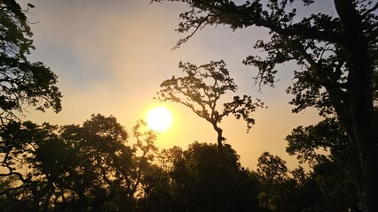 sunset in the mountains