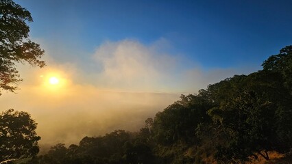 sunset in the mountains