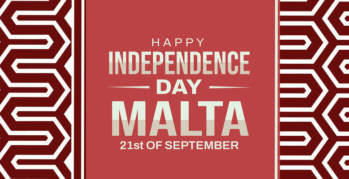 Happy Independence Day of Malta background. 21st of september Malta independence day wallpaper