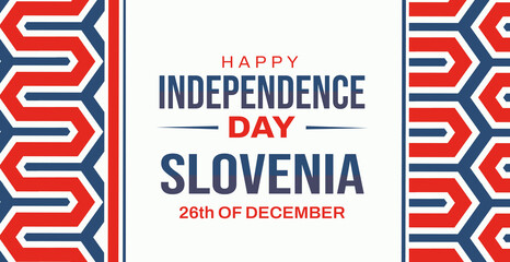 Happy Independence Day of Slovenia background. 26th of december Slovenia independence day wallpaper