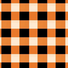 Fototapeta premium Orange Buffalo Plaid Pattern
