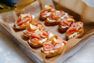 Hearty Salmon Bruschetta Platter