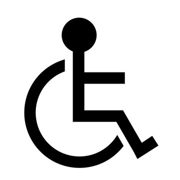 Wheelchair symbol   - vector icon