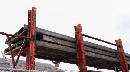 Dynamic urban transformation: Construction site in the streets symbolizes progress, development,...