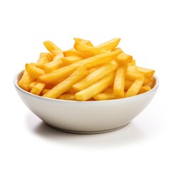 French Fries isolated on white (generative AI)