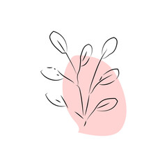 hand drawn flower logo