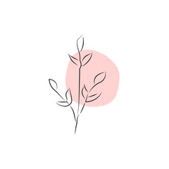 hand drawn flower logo