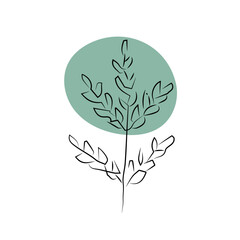 hand drawn flower logo