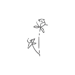 hand drawn flower symbol