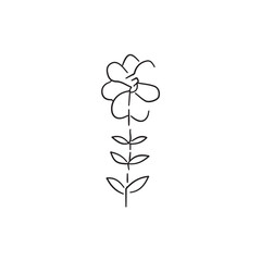 hand drawn flower symbol