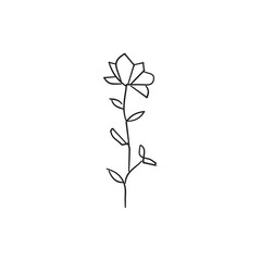 hand drawn flower symbol
