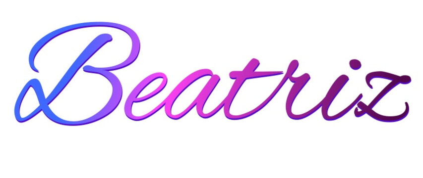 Beatriz - light blue and blue color - male name - ideal for websites, emails, presentations, greetings, banners, cards, books, t-shirt, sweatshirt, prints

