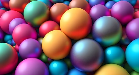 3D colorful balls background