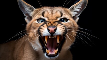 A Growling Caracal