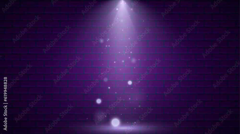 Poster Spotlight isolated on transparent background with bokeh light dust glitter effect. Vector
