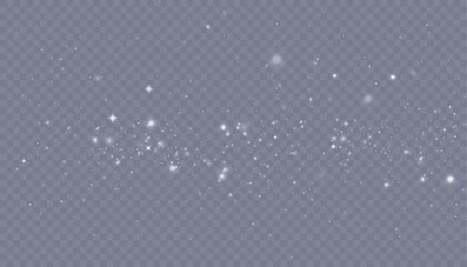 Abstract bokeh lights isolated on transparent background for Christmas and New Year illustrations. Vector