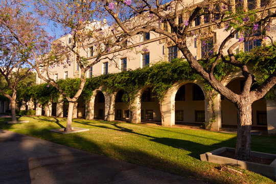 Pasadena, CA - June 24 2021: Late afternoon shot of an academic building on the campus of Caltech