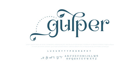 Fototapeta Modern creative elegant  alphabet small letter logo design obraz