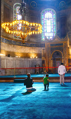 Friday prayers at  Hagia Sophia in Istanbul.