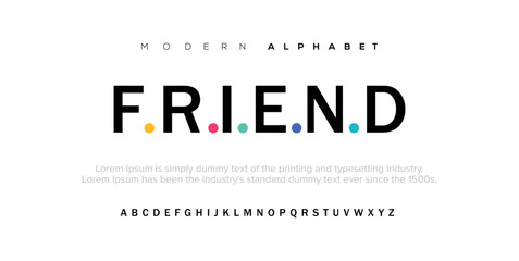 Modern abstract digital alphabet font. Minimal technology typography, Creative urban sport fashion futuristic font and with numbers. vector illustration